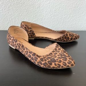 Torrid Cheetah Print Pointed Toe Flats - Size 9W